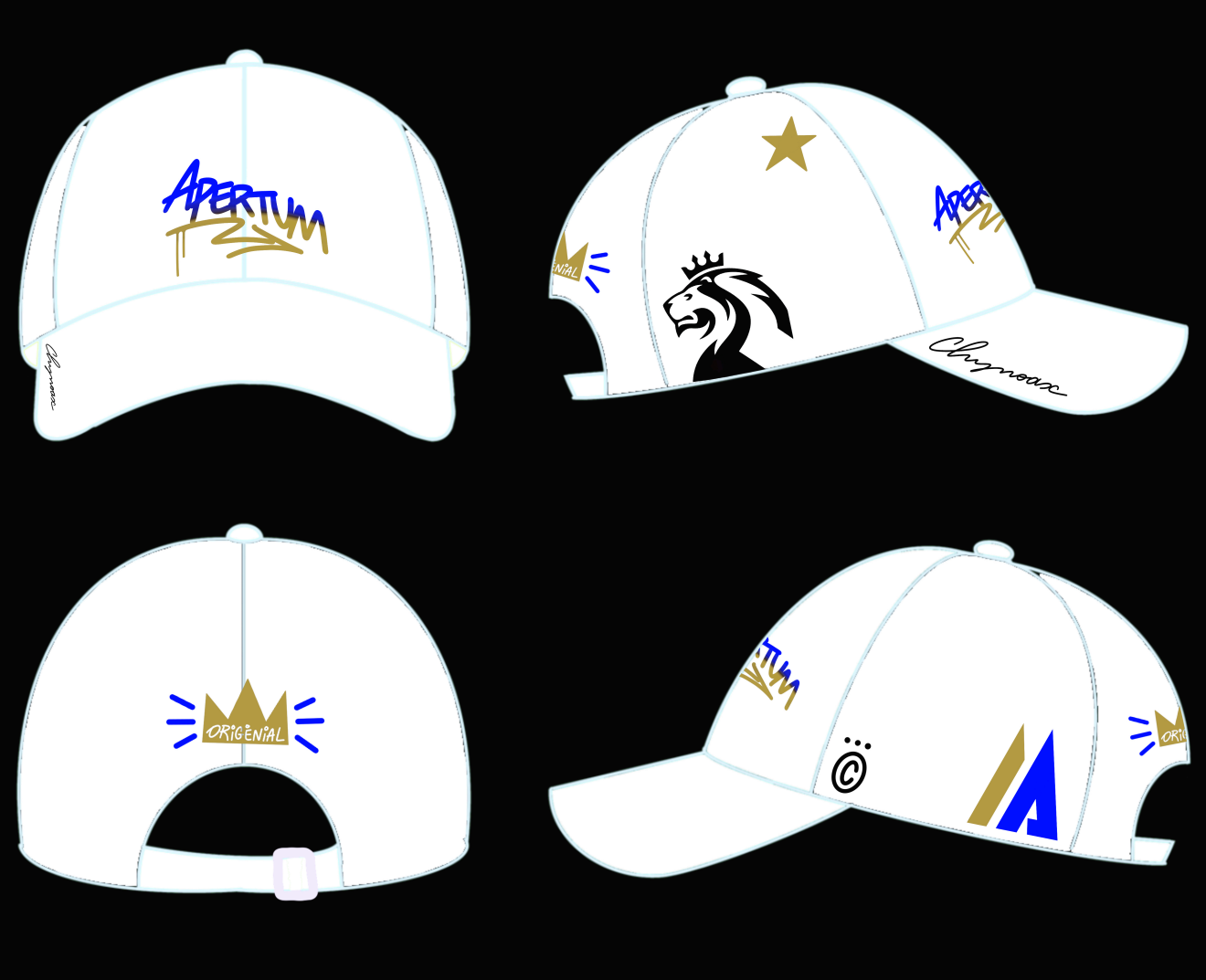 APERTUM EMBROIDERED WHITE CAP