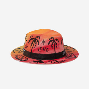 Chapeau Été Jaune Rose