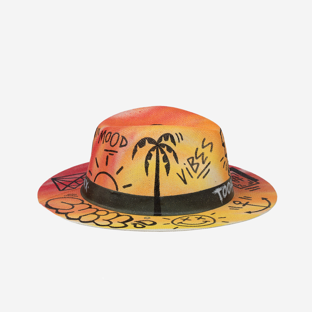 Chapeau Été Jaune Rose