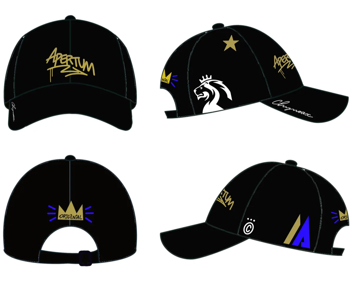 APERTUM EMBROIDERED BLACK CAP